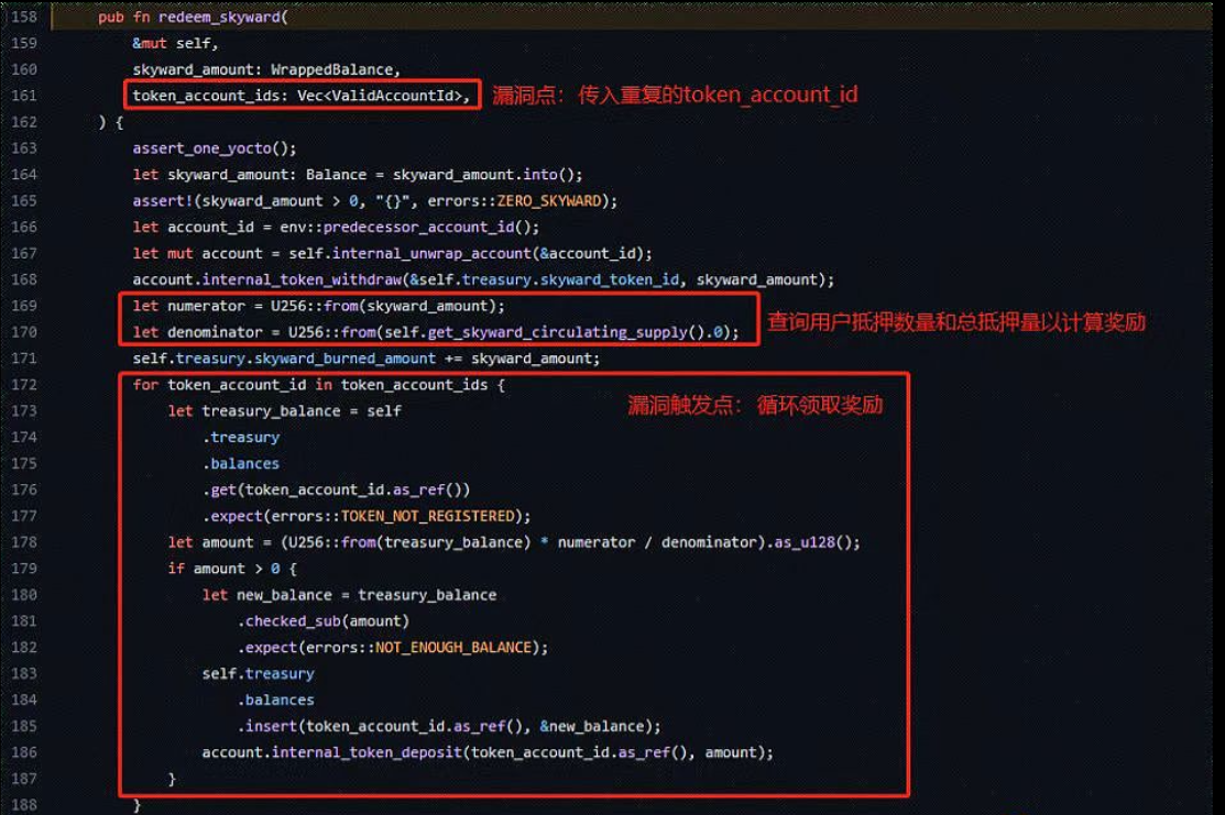 Near链上的Skyward Finance项目遭受漏洞攻击