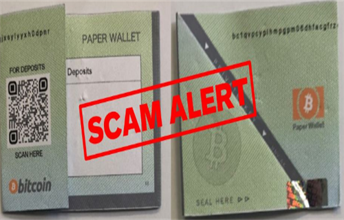 澳大利亚人警告要避免在街上找到加密纸钱包