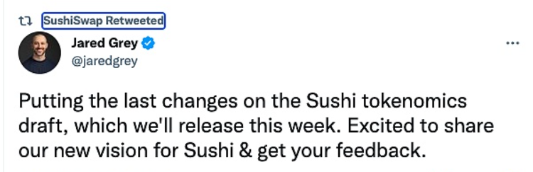 Sushi即将推出的代币经济学侧重于重新调整其最具可操作性的资产TVL与LP