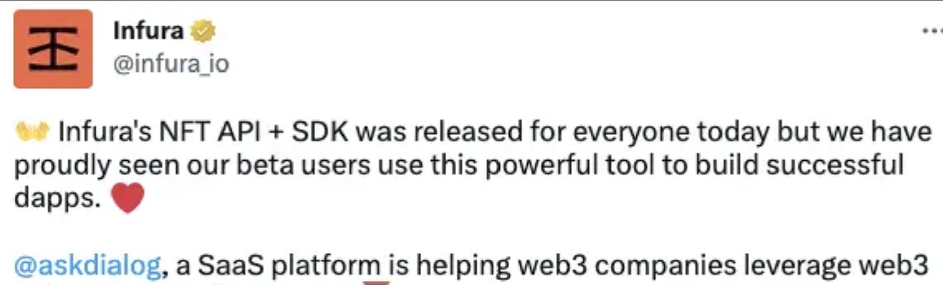 区块链开发平台Infura最新消息