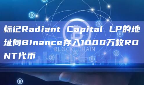标记Radiant Capital LP的地址持有1042万枚RDNT代币