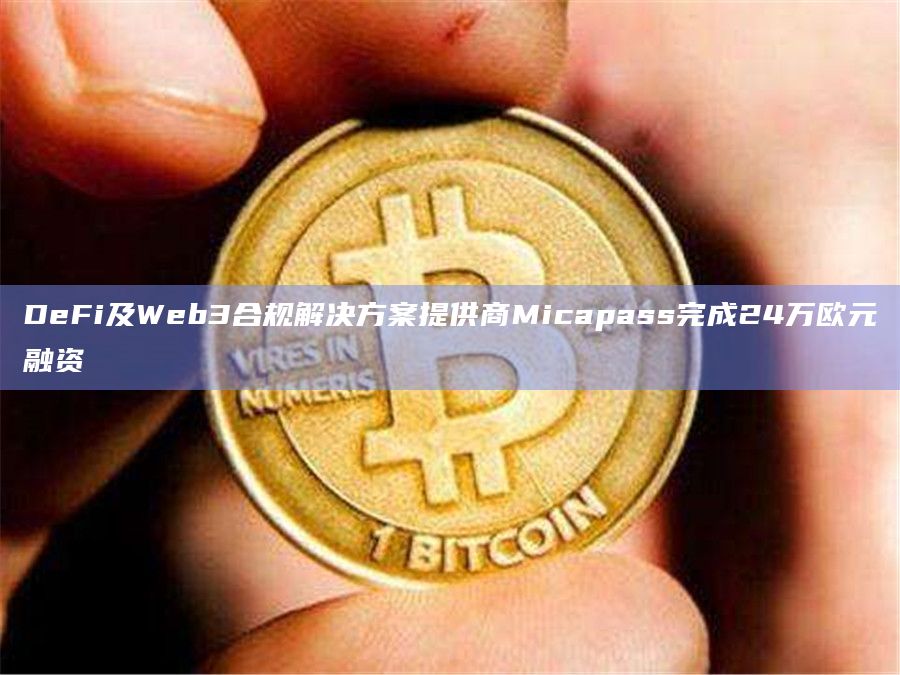 DeFi及Web3合规解决方案提供商Micapass完成24万欧元融资
