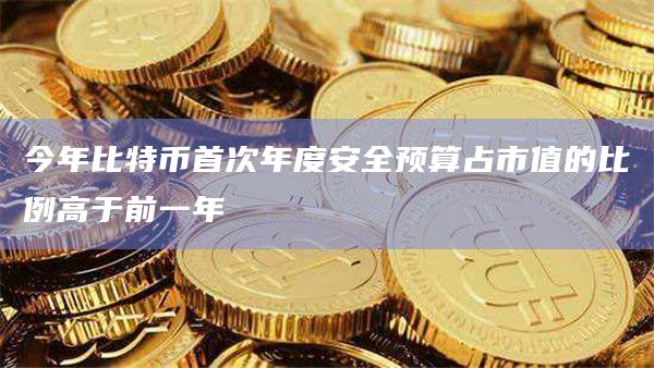 比特币首次年度安全预算占市值比例最高