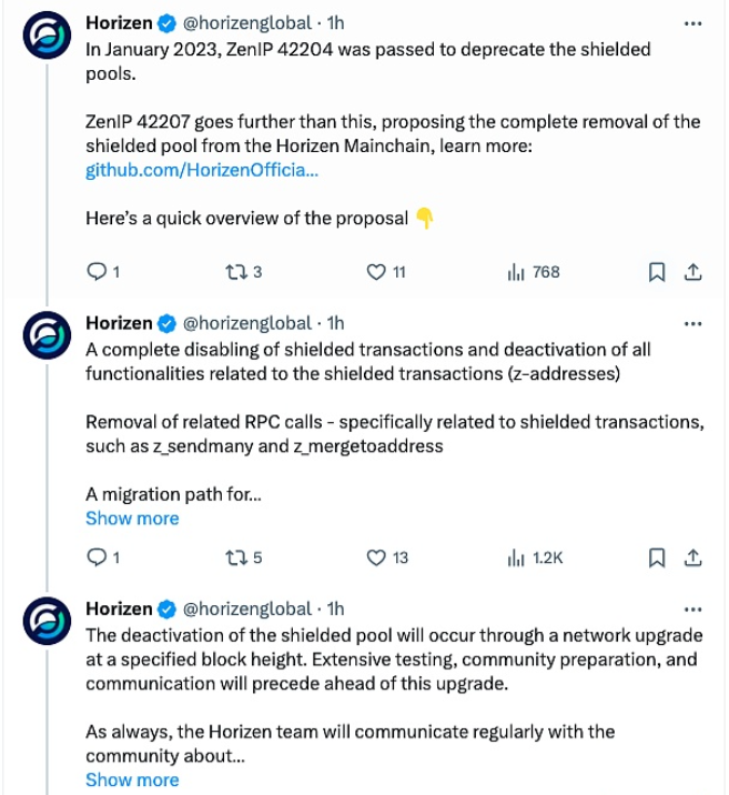 Horizen表示正与Horizen DAO特别委员会合作